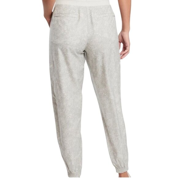 Athleta Venture Printed Jogger Pant Viper Gray Zip Pockets Size 8 - Picture 5 of 12